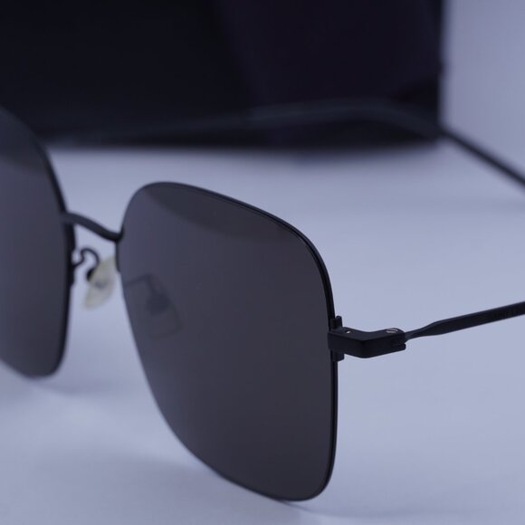 Saint Laurent SL410 WIRE 002 Square Sunglasses - Black - Picture 6 of 9